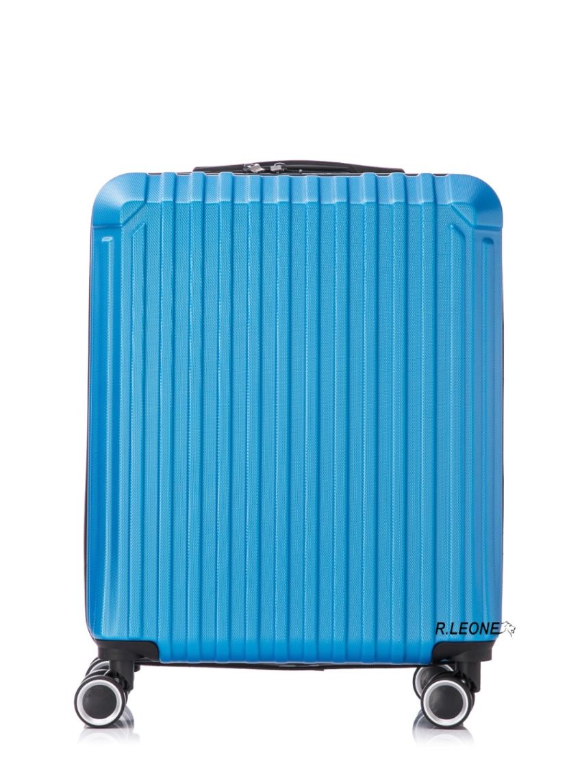  R.Leone Valigia Ryanair 55x40x20 cm + 40x20x25 cm 1pezzo a  Set 2 Pezzi Trolley Bagaglio a mano 4 Ruote e Beauty Case in ABS 2208 1