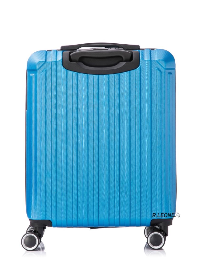 R.Leone Valigia Ryanair 55x40x20 cm + 40x20x25 cm 1pezzo a Set 2 Pezzi Trolley Bagaglio a mano 4 Ruote e Beauty Case in ABS 2208 2