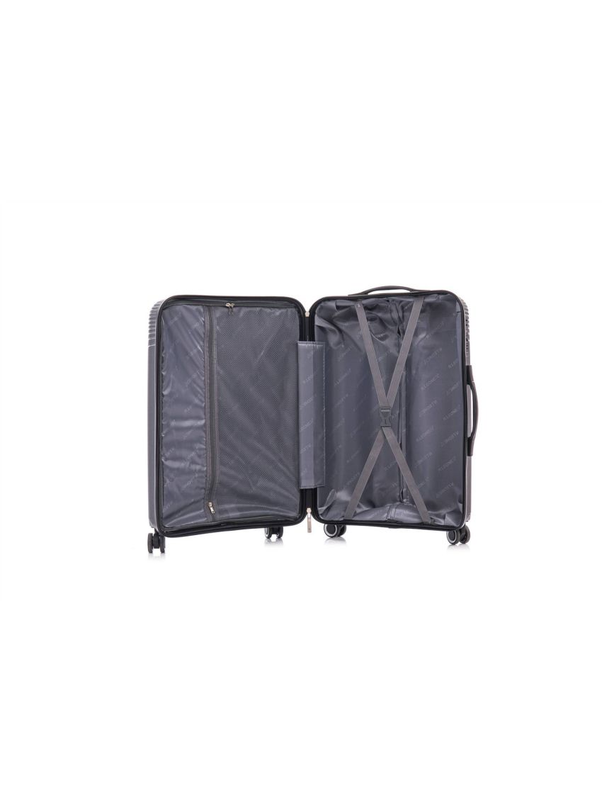 R.Leone Valigia da 1 pezzo Fino a Set 4 Trolley grande, medio, bagaglio a mano 55x40x20 Ryanair e beauty case Lucchetto TSA Polipropilene 8 Ruote Ultra Strong 6060