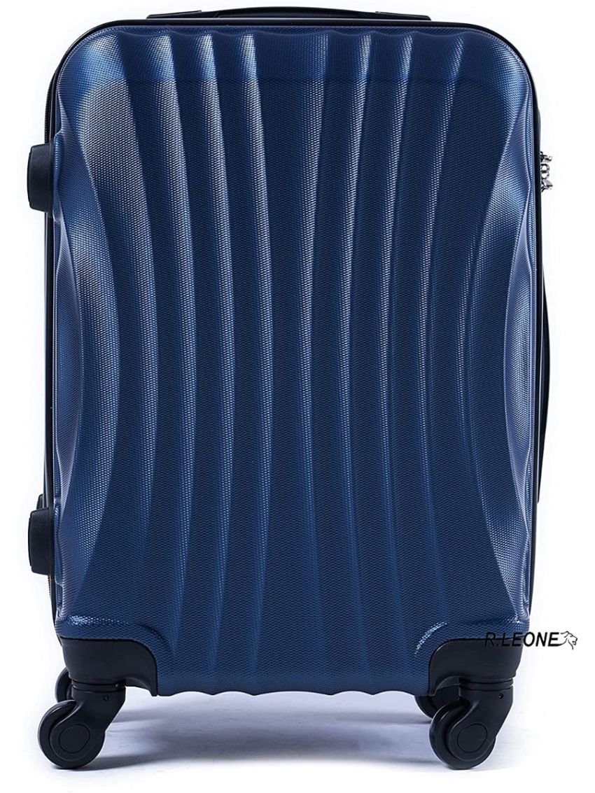 R.Leone 60x40x20 ruota smontabile 55x40x20 cm Ryanair Valigia Bagaglio a mano 4 Ruote Rimovibili Capienza Massima Trolley in ABS 2037MAX