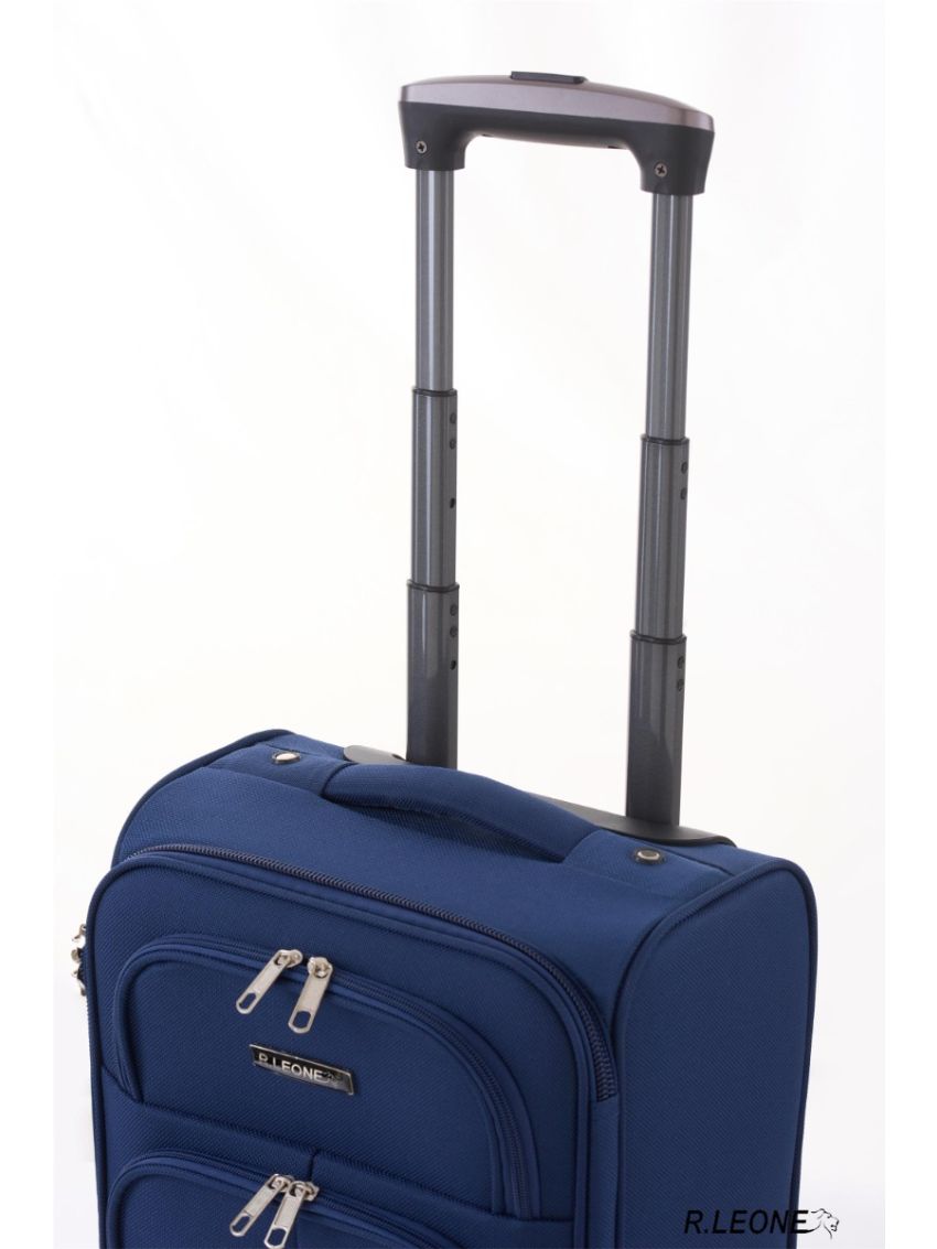 R.Leone Bagaglio a Mano 40x30x20cm Wizzair Vueling 2 Ruota in stoffa A16