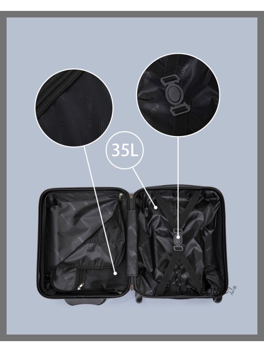 Valigia Trolley Bagaglio a Mano 45x36x20cmEasy jet 2 Ruota in ABS 2037ES