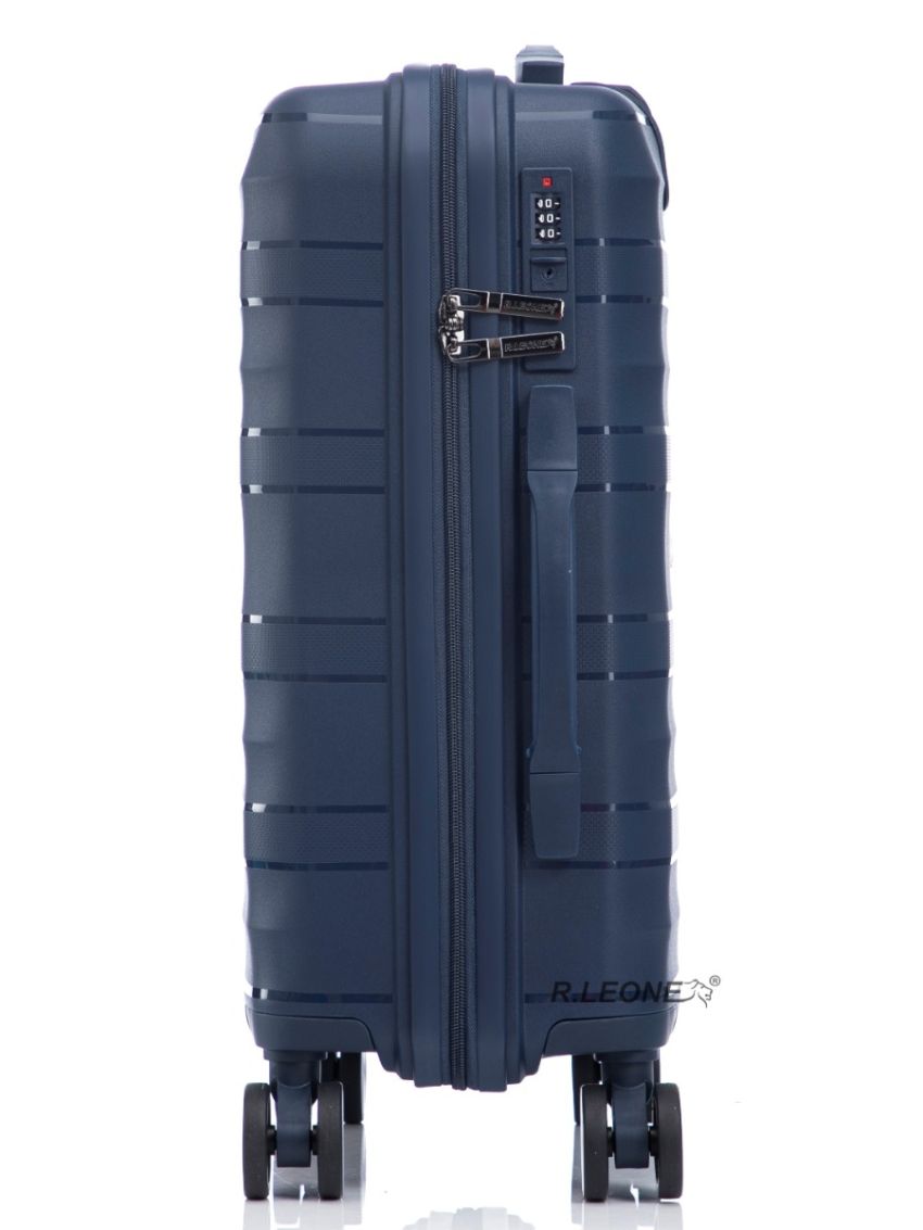 R.Leone Valigia da 1 Fino a Set 3 Bagaglio a mano 55x40x20 Ryanair, Medio, Grande Ultra Strong Antiurto Resistente Trolley rigido leggero 8 ruote in Polipropilene 9180