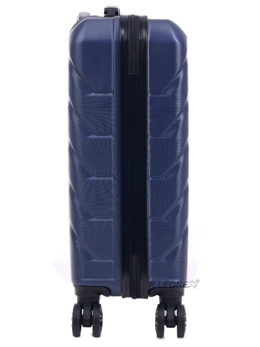 R.Leone Valigia da 1 Fino a Set 3 Bagaglio a mano 55x40x20 Ryanair, Medio, Grande Ultra Resistente Trolley rigido leggero 8 ruote in ABS 2220