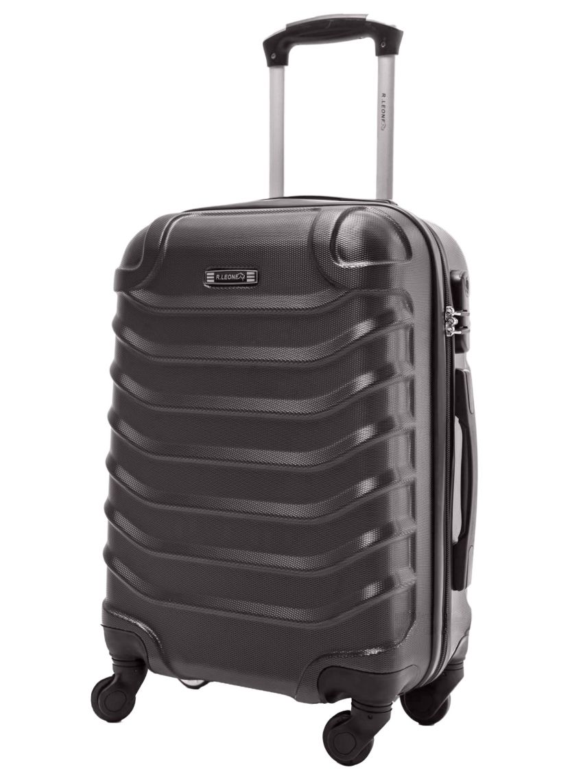 R.Leone Valigia da 1 pezzo Fino a Set 3 Trolley Stoffa ultra leggero grande, medio e bagaglio a mano 4 ruote 8485 