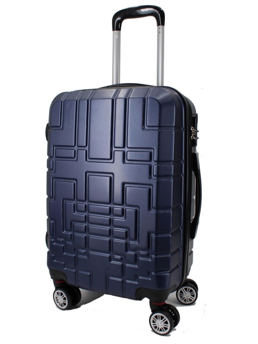 R.Leone Valigia da 1 pezzo Fino a Set 4 Trolley Rigido grande, medio, bagaglio a mano e beauty case 4 ruote in ABS 611