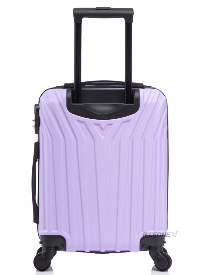 R.Leone Valigia da 1 Fino a Set 4 Trolley Rigido grande, medio, bagaglio a mano 55x40x23 cm Wizz, ITA Airways e bagaglio 45x36x20 cm EasyJet in ABS 9001 NEW