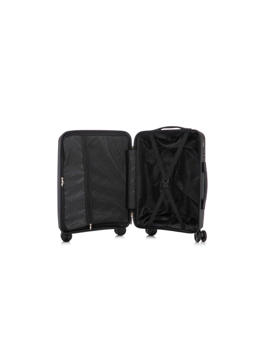 R.Leone Valigia da 1 Fino a Set 3 Bagaglio a mano 55x40x20 Ryanair, Medio, Grande Ultra Strong Antiurto Trolley leggero 8 ruote Polipropilene 9188