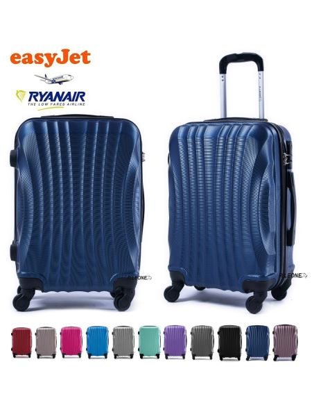 R.Leone Ryanair 55x40x20cm Valigia Trolley Bagaglio a mano Rigido Ultraleggero in ABS 4 Ruote smontabile Rimovibili Autonome 20373N 