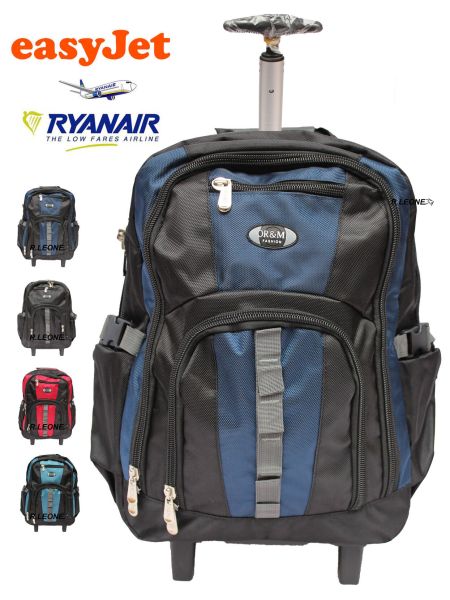 TROLLEY ZAINO BAGAGLIO AEREO CON 2 RUOTE VIAGGI LOW COST